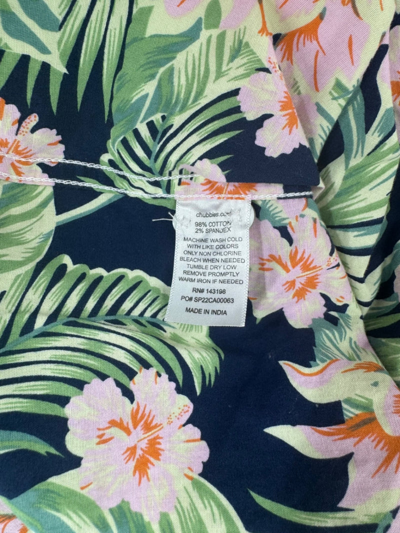 Chubbies Blue/Pink Hawaiian Button Up Shirt
