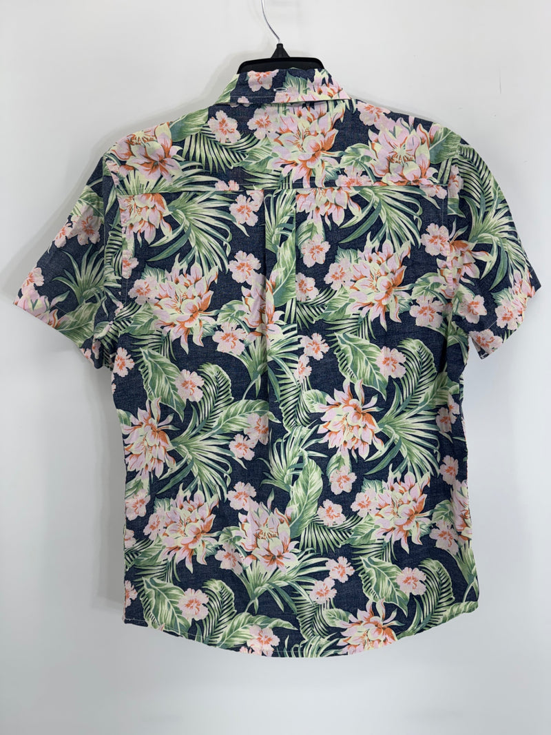 Chubbies Blue/Pink Hawaiian Button Up Shirt