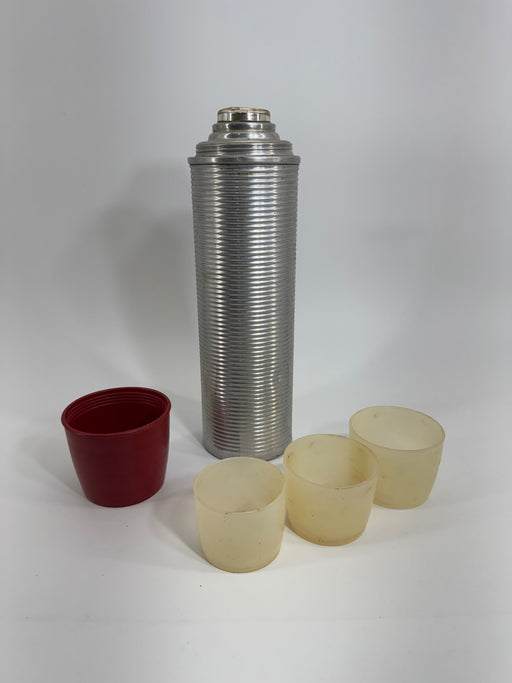 Vintage Thermos USA Made Silver/Red