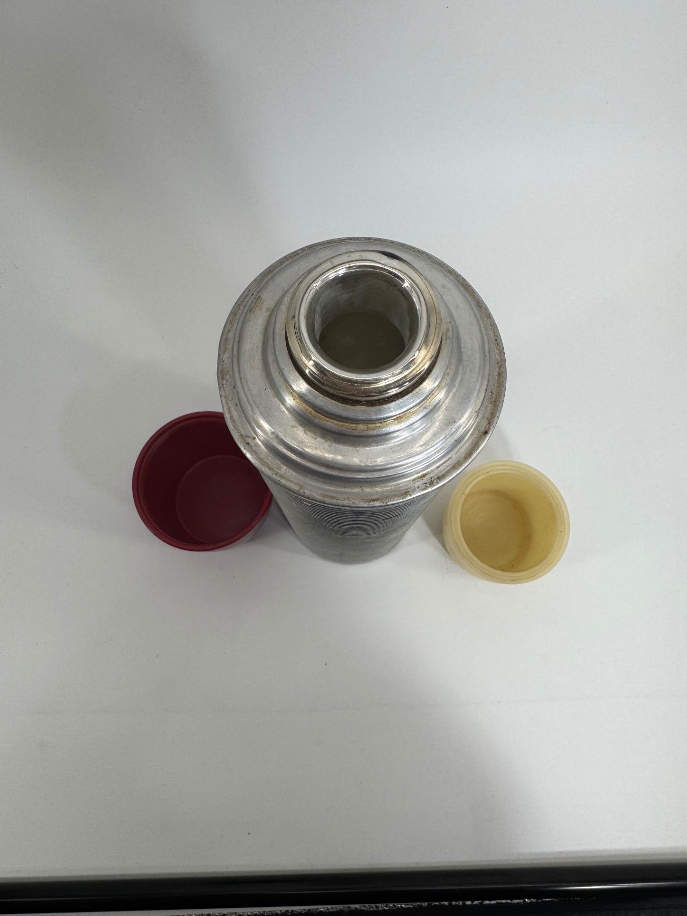 Vintage Thermos USA Made Silver/Red