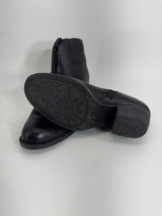 Born Black Leather Chelsea Round Toe Boots