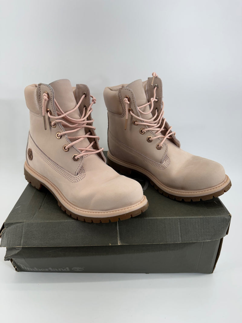 TIMBERLAND PREMIUM 6" LT.PINK WATERPROOF BOOTS Sz 8.5