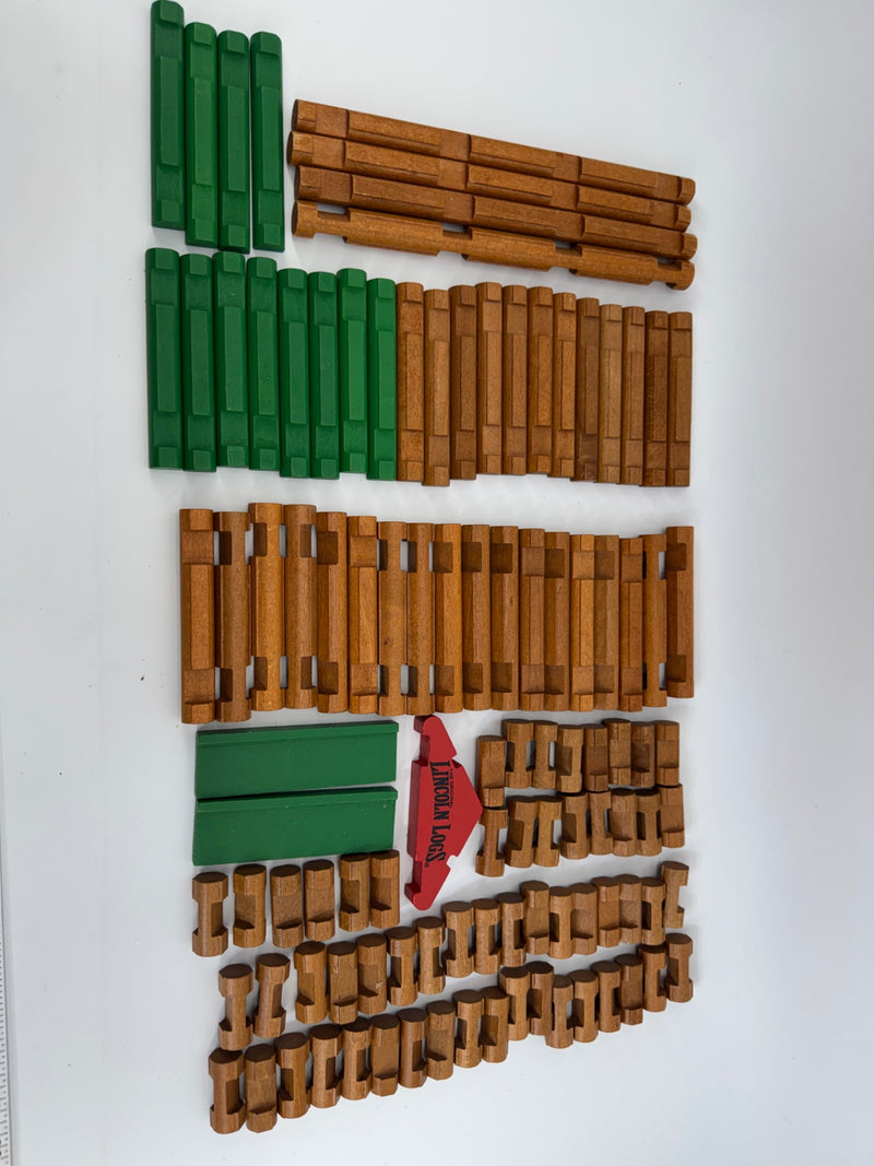 Lincoln Logs lot of 106 Pieces