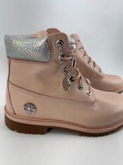 TIMBERLAND JUNIOR PREMIUM 6" LT.PINK WATERPROOF BOOTS, A2FK4 Sz 7
