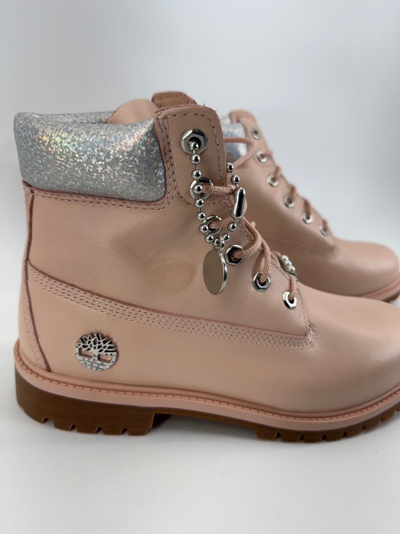 TIMBERLAND JUNIOR PREMIUM 6" LT.PINK WATERPROOF BOOTS, A2FK4 Sz 7