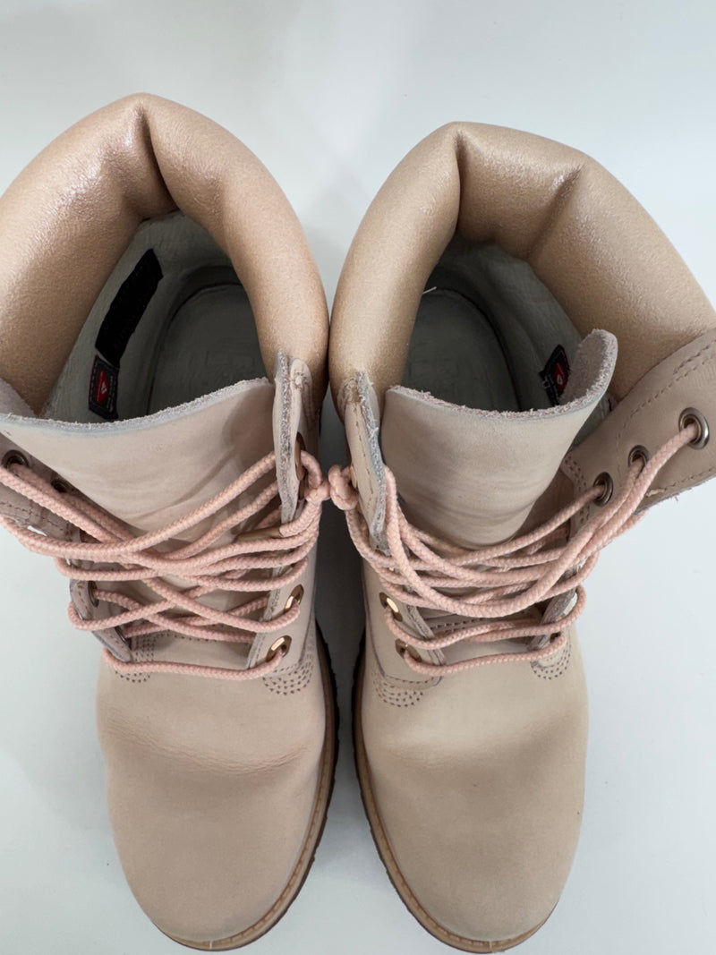 TIMBERLAND PREMIUM 6" LT.PINK WATERPROOF BOOTS Sz 8.5