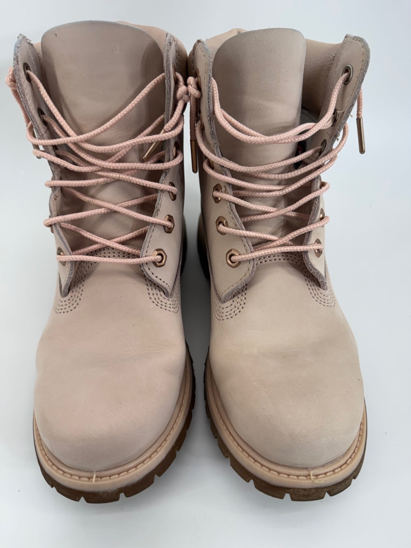 TIMBERLAND PREMIUM 6" LT.PINK WATERPROOF BOOTS Sz 8.5