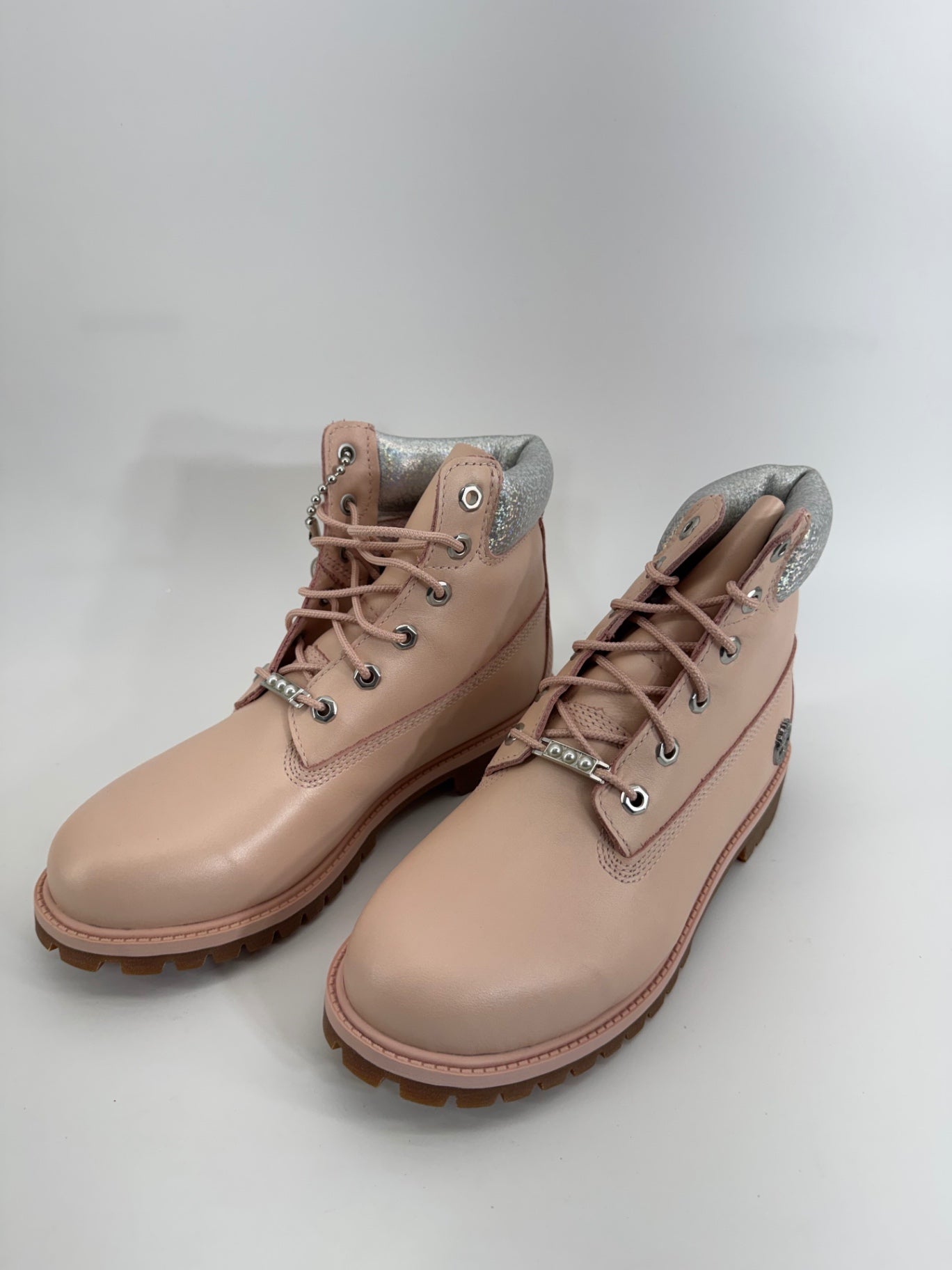 TIMBERLAND JUNIOR PREMIUM 6" LT.PINK WATERPROOF BOOTS, A2FK4 Sz 7