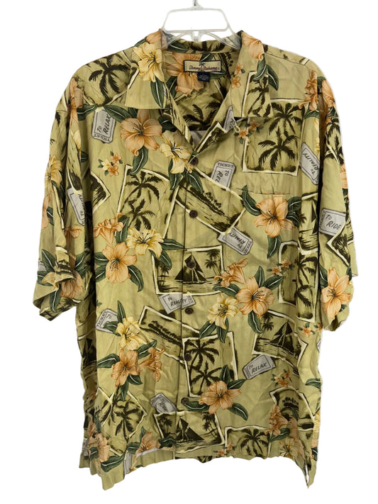 Tommy Bahama Men's Silk Button Down Hawaiian Shirt Size L