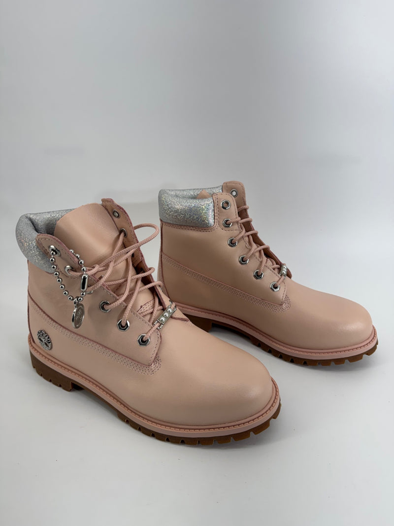 TIMBERLAND JUNIOR PREMIUM 6" LT.PINK WATERPROOF BOOTS, A2FK4 Sz 7