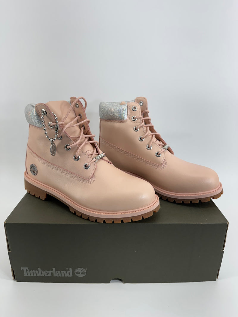 TIMBERLAND JUNIOR PREMIUM 6" LT.PINK WATERPROOF BOOTS, A2FK4 Sz 7