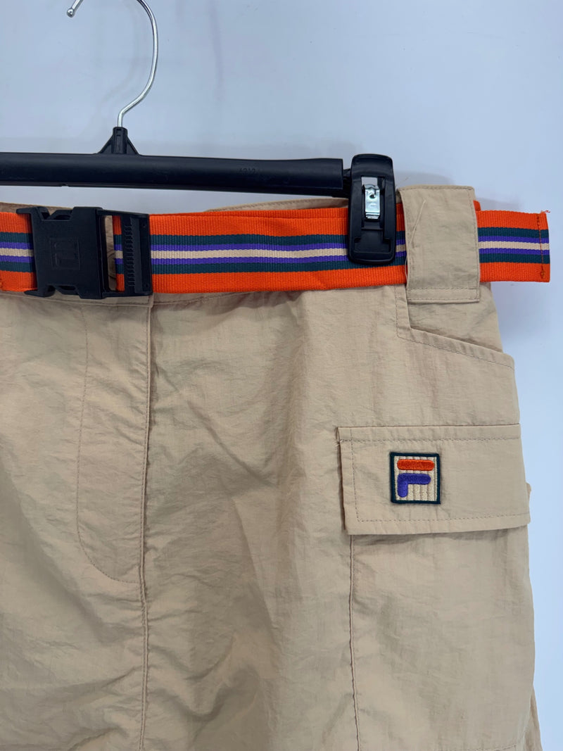 FILA Summer Safari Khaki Shorts Womens Large NEW