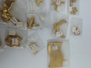 Lot of 30 Gold western leather accent accessories/conchos