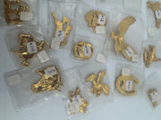 Lot of 30 Gold western leather accent accessories/conchos