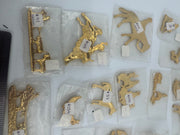 Lot of 30 Gold western leather accent accessories/conchos