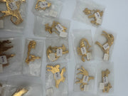 Lot of 30 Gold western leather accent accessories/conchos