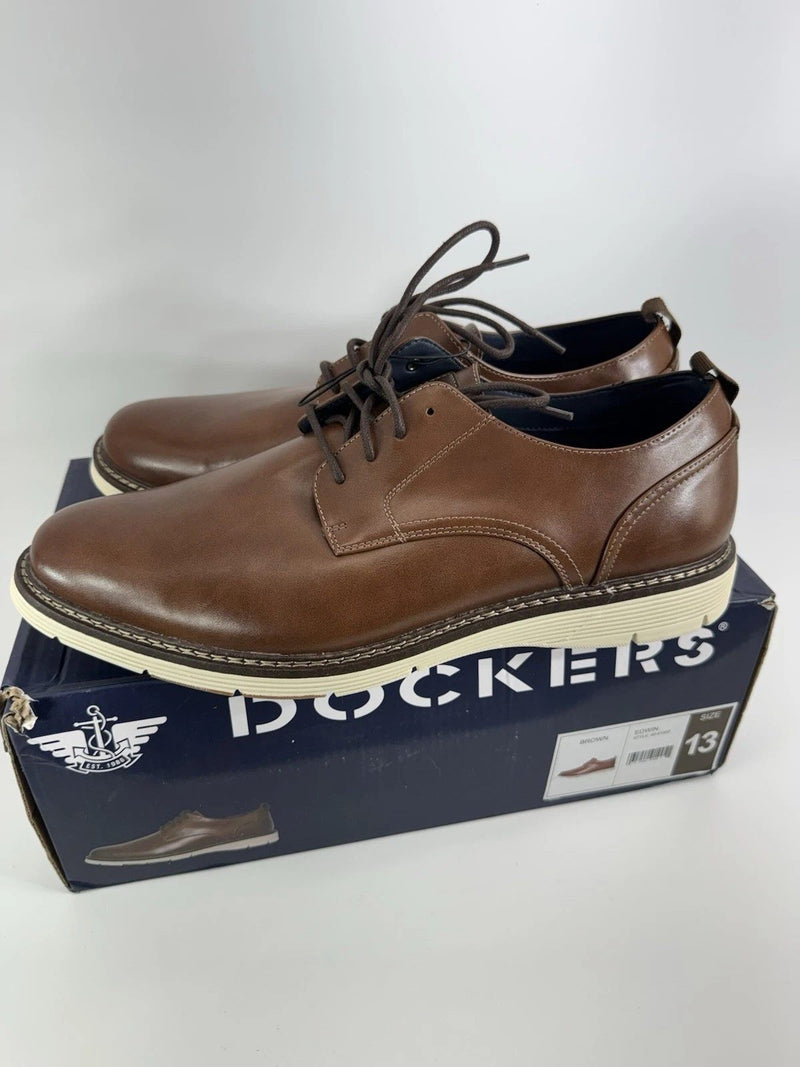 Dockers Edwin Lightweight Oxford Casual Dress Shoes Brown  Sz 13