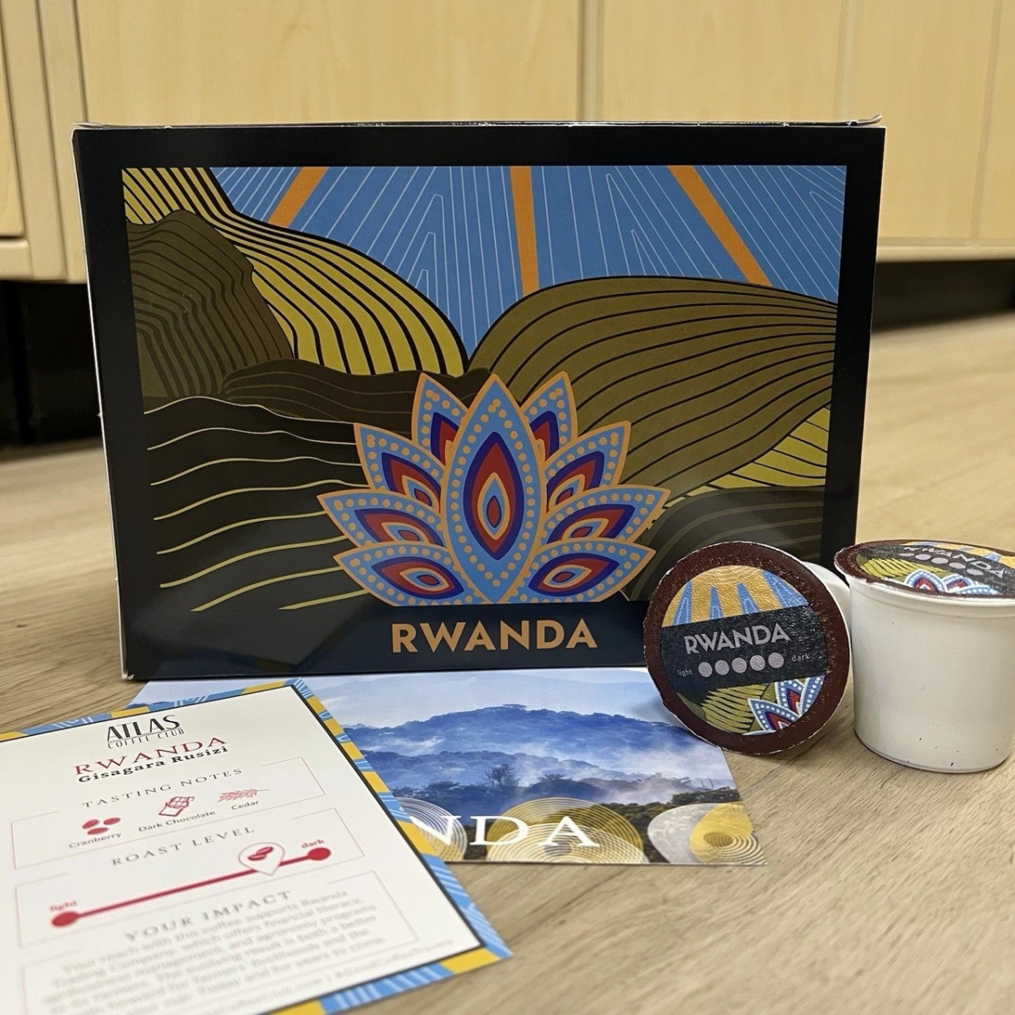 Atlas Coffee Club Rwanda K-Cup Pods 24ct Dark Roast Single Origin Coffee