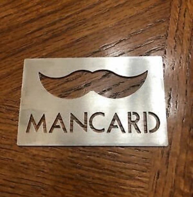 Stainless Steel Man Card Bottle Opener Mustache Wallet Size Funny Gift