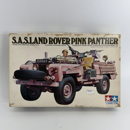 Vintage Tamiya 1/35 SAS Land Rover Pink Panther Model Kit MM176 Open Box