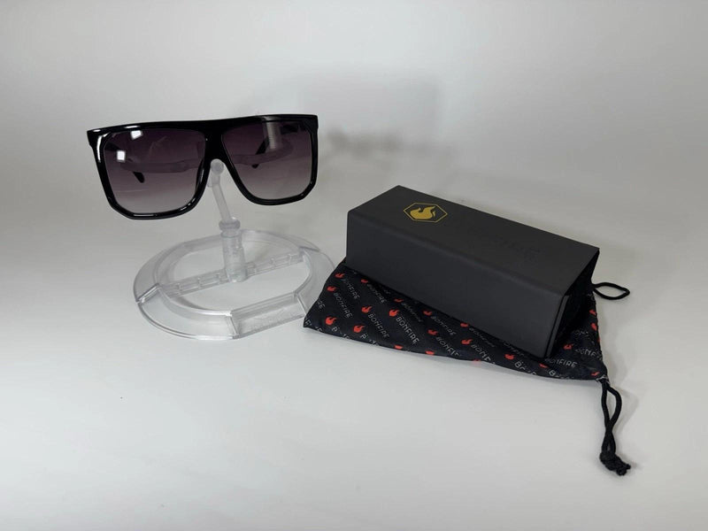 American Bonfire Ignite 18006 Sunglasses Black Smoke Oversized Square