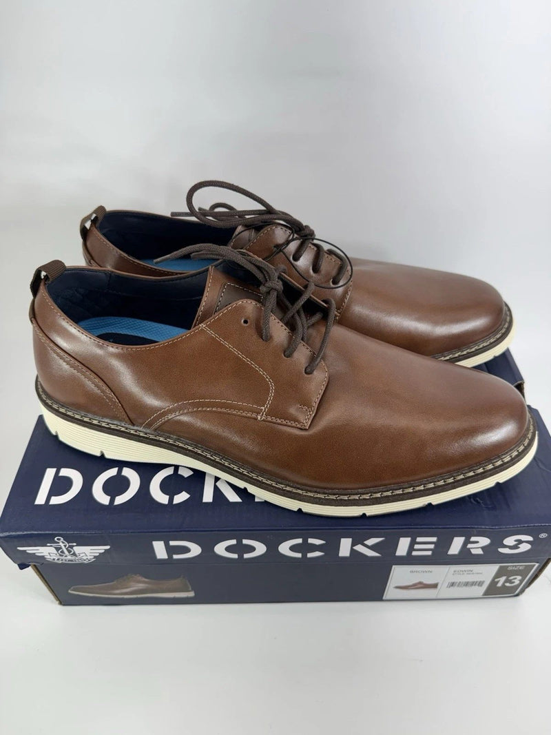 Dockers Edwin Lightweight Oxford Casual Dress Shoes Brown  Sz 13