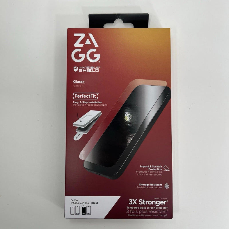ZAGG InvisibleShield Glass+ Screen Protector for iPhone 6.3” Pro (2025)
