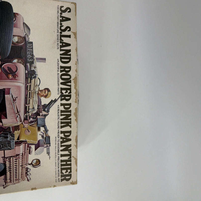 Vintage Tamiya 1/35 SAS Land Rover Pink Panther Model Kit MM176 Open Box