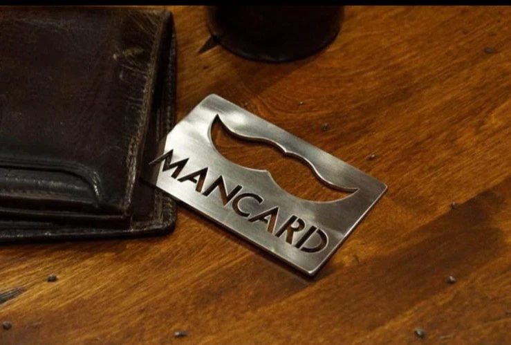 Stainless Steel Man Card Bottle Opener Mustache Wallet Size Funny Gift