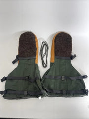 Vintage New US Military Flyers Fur Mitten Set Cold Weather w/ Inserts Medium