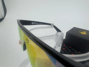 American Bonfire Kerosene Sunglasses Black Orange Mirror Oversized Shield