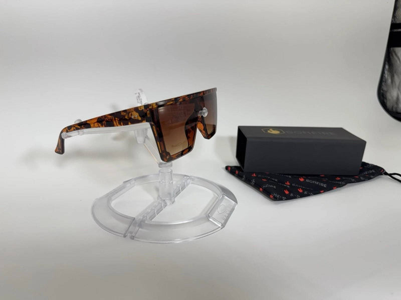 American Bonfire Kerosene Sunglasses Tortoise Brown Oversized Shield