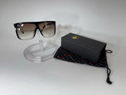 American Bonfire Ignite 18006 Sunglasses Black Gray Ombre Oversized Shield