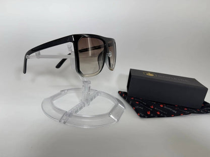 American Bonfire Ignite 18006 Sunglasses Black Gray Ombre Oversized Shield