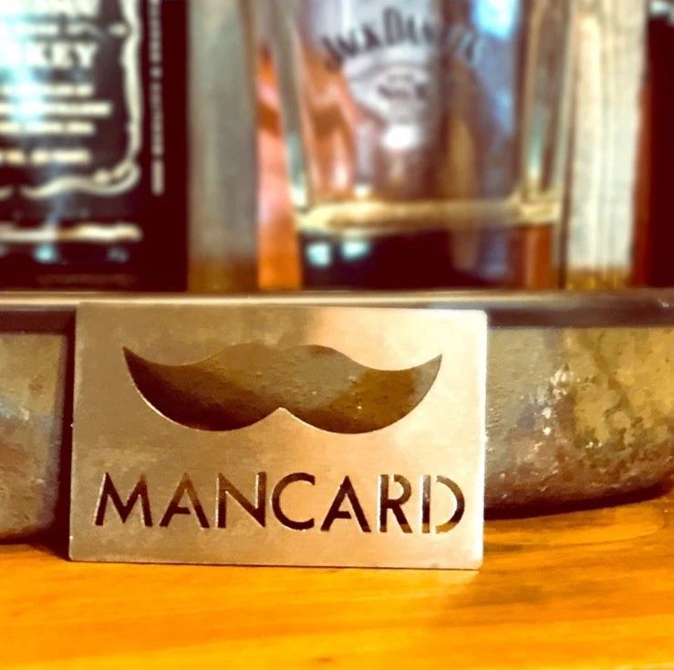 Stainless Steel Man Card Bottle Opener Mustache Wallet Size Funny Gift