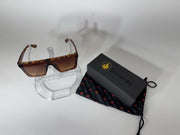 American Bonfire Kerosene Sunglasses Tortoise Brown Oversized Shield