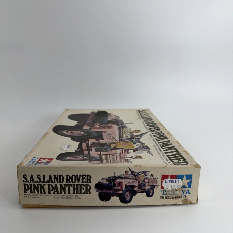 Vintage Tamiya 1/35 SAS Land Rover Pink Panther Model Kit MM176 Open Box