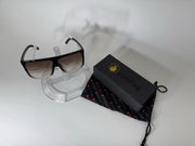 American Bonfire Ignite 18006 Sunglasses Black Gray Ombre Oversized Shield