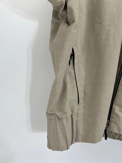 Nike Womens Energy Shield Premium Hooded Jacket Tan XL Italy $600 NWT
