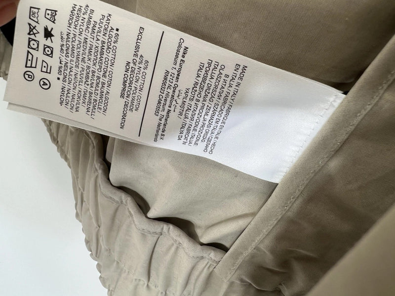 Nike Womens Energy Shield Premium Hooded Jacket Tan XL Italy $600 NWT