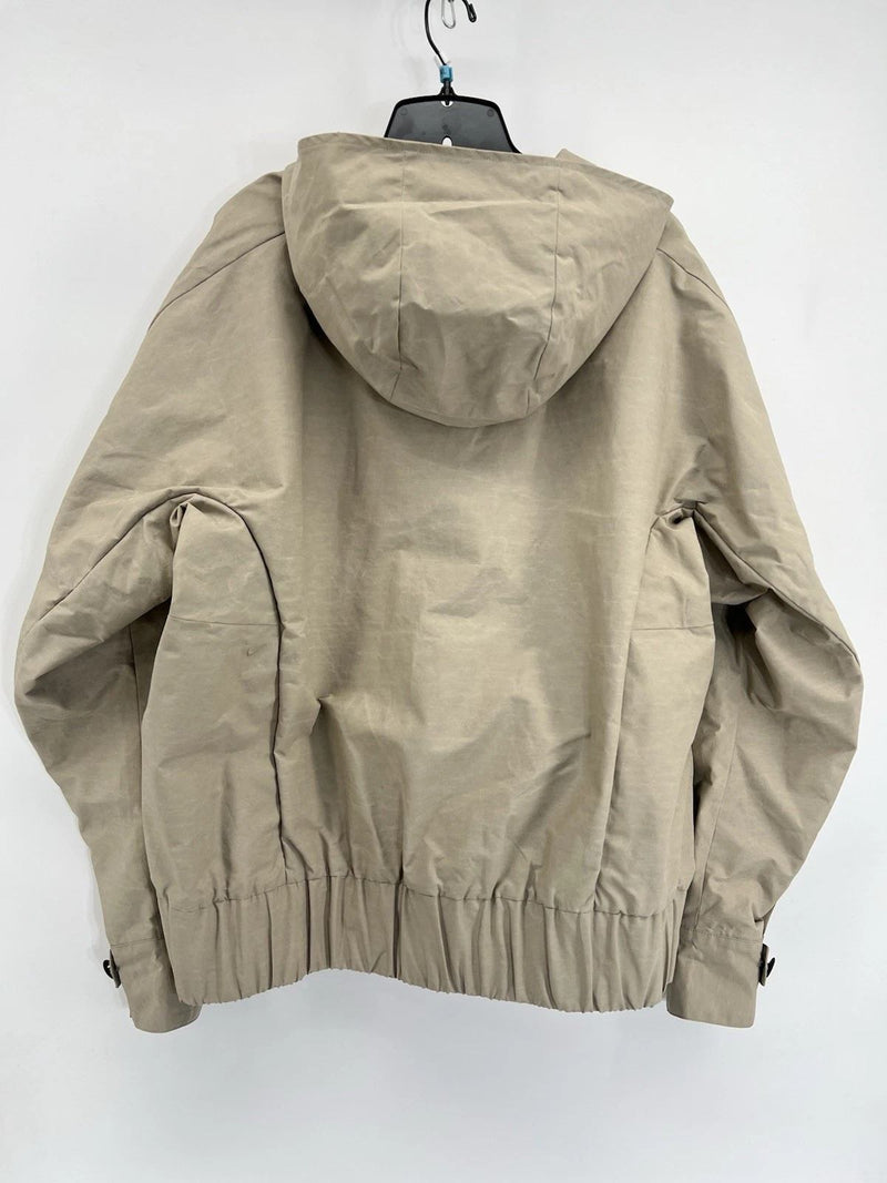 Nike Womens Energy Shield Premium Hooded Jacket Tan XL Italy $600 NWT