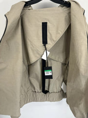 Nike Womens Energy Shield Premium Hooded Jacket Tan XL Italy $600 NWT