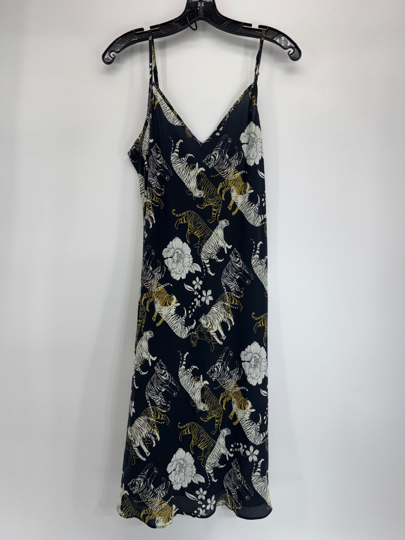 Johnny Was Caitlyn Slip Dress Night Gown Tiger Navy Sz Small