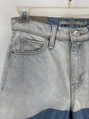 Hudson High Rise Boyfriend Short Devon Cut Color Blocked Distressed Sz 24