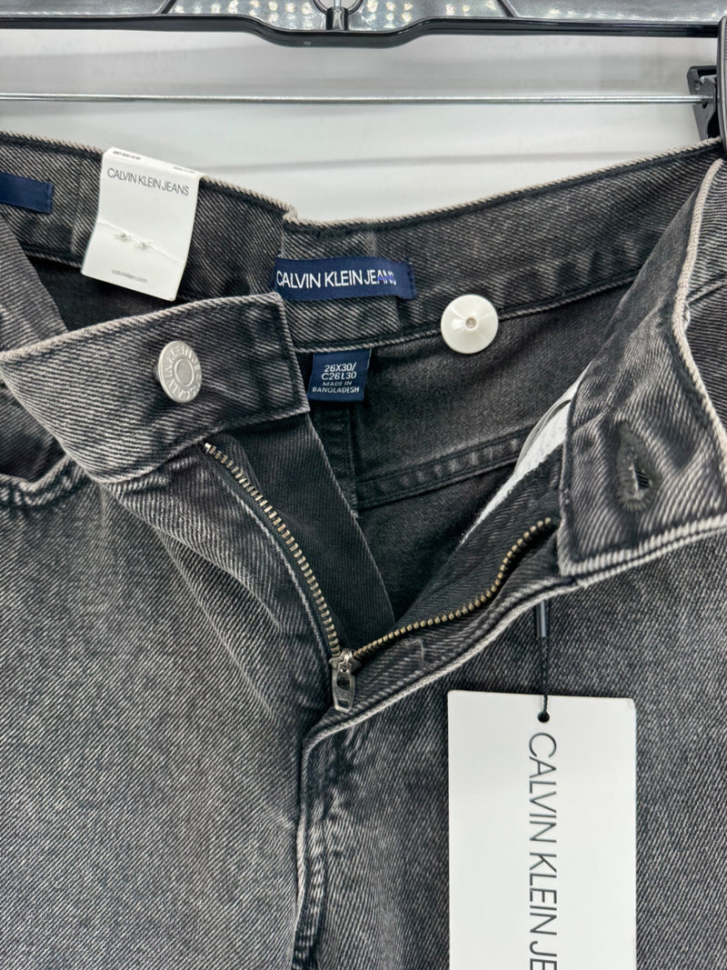 Calvin Klein Women's CKJ 021 Mid Rise Slim Leg Jeans, Bondi Black Sz 26