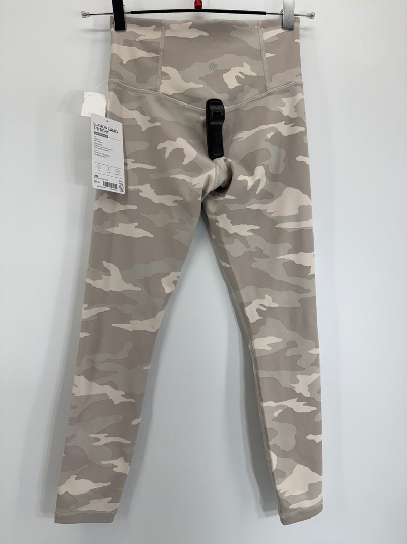 Athleta Elation Camo Legging 7/8th Size XS Taupe Ivory Camo NWT