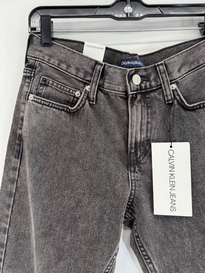 Calvin Klein Women's CKJ 021 Mid Rise Slim Leg Jeans, Bondi Black Sz 26