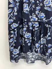 Johnny Was Navy Floral Dress Size  Petite XS