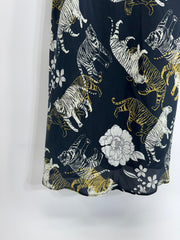 Johnny Was Caitlyn Slip Dress Night Gown Tiger Navy Sz Small