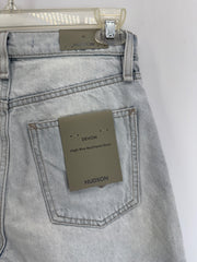 Hudson High Rise Boyfriend Short Devon Cut Color Blocked Distressed Sz 24